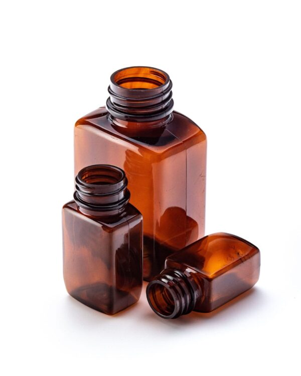 CuboPac™ Amber Rectangular Tablet Bottle