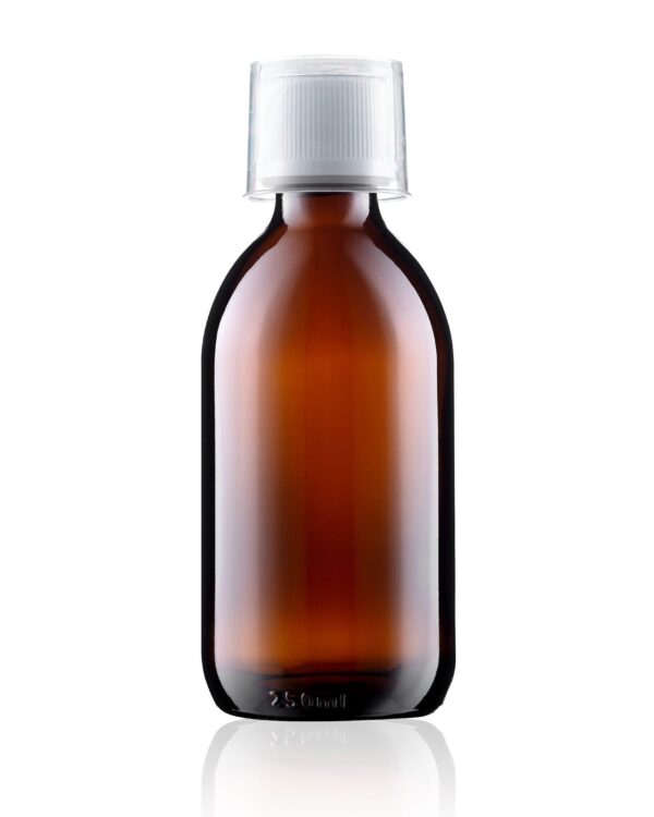 50ml-300ml Amber Glass Boston Round Bottles