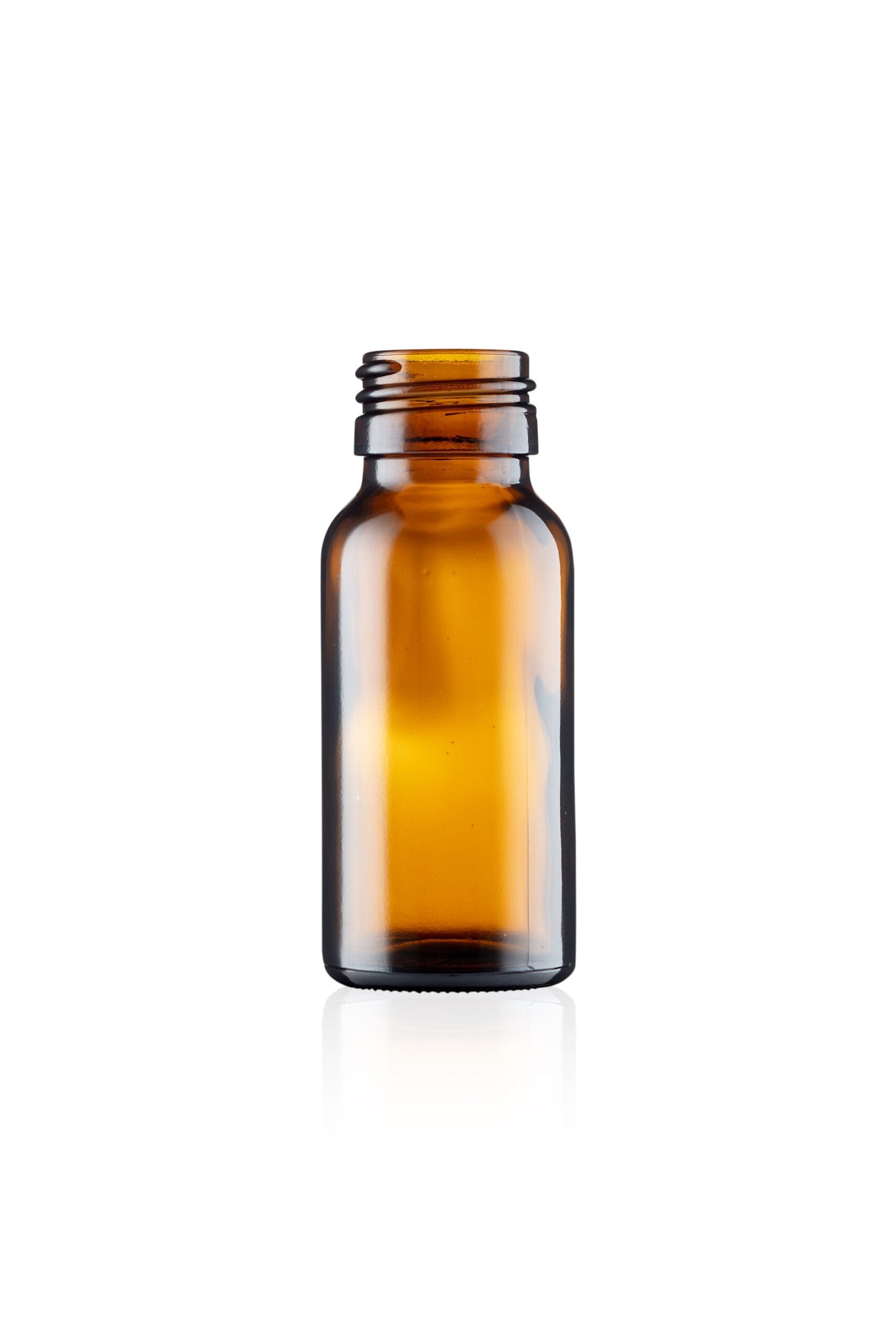 50ml Amber Glass Boston Round Bottle