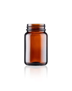 Pots à  poudre en verre ambré de 60 ml