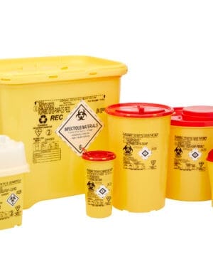 Conteneurs et bacs d'élimination des objets tranchants