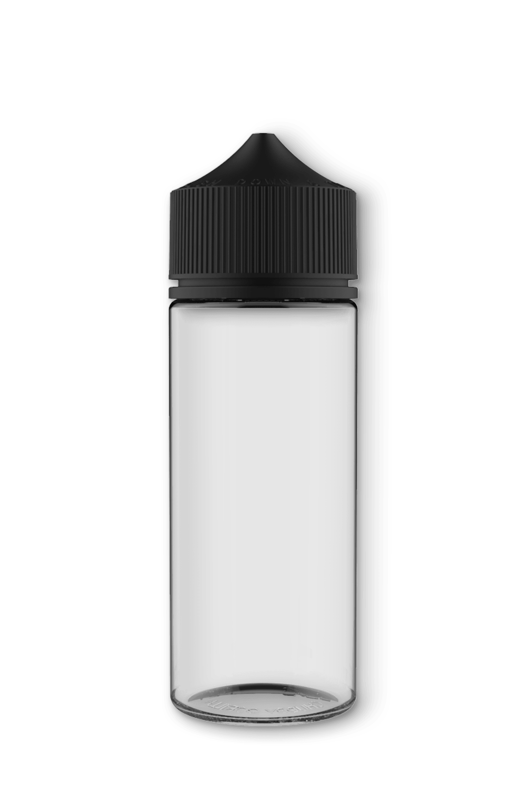 10ml-120ml Unicorn PET Vape Clear Bottles with Black CRC & Tamper Evident Cap