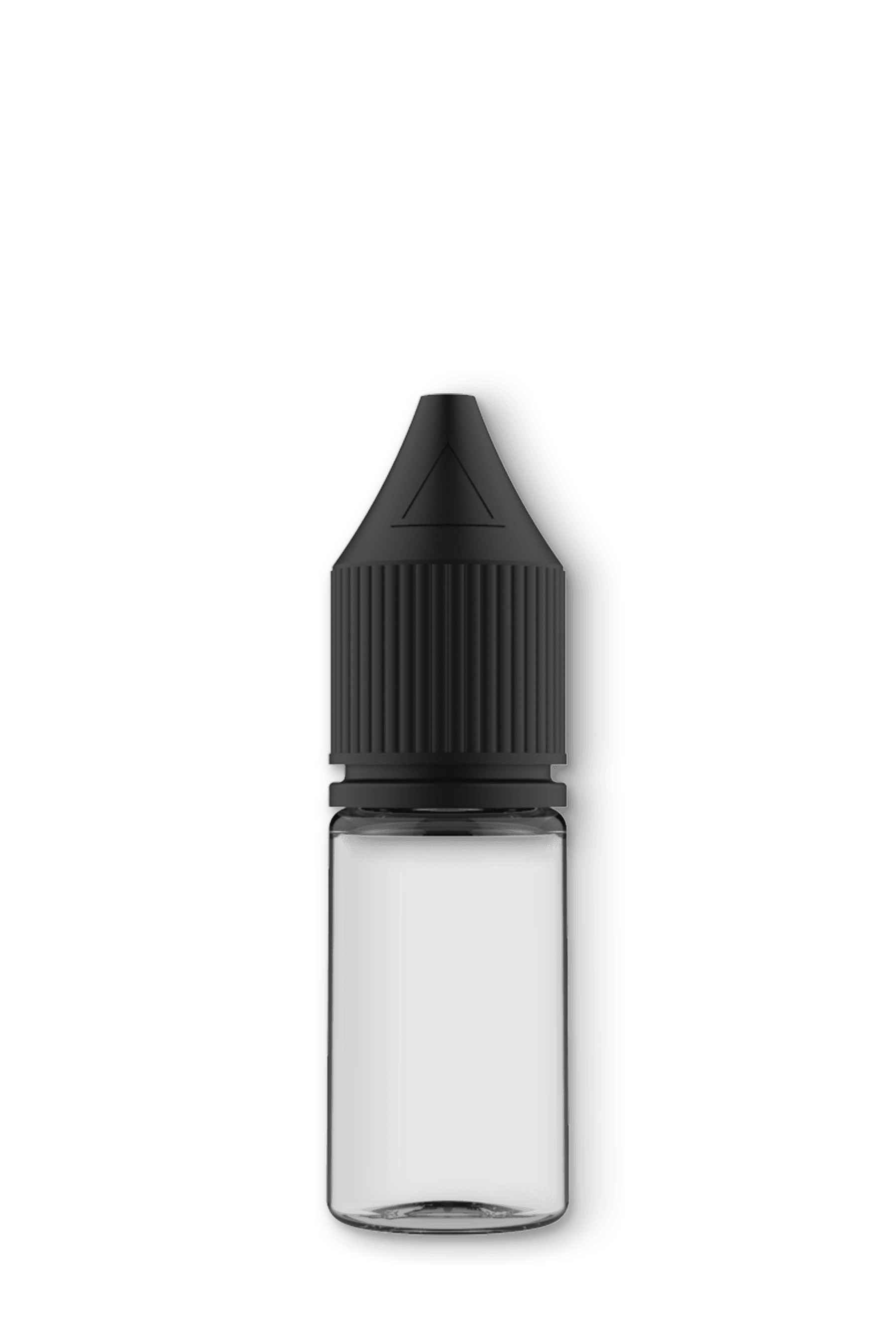 10ml-120ml Unicorn PET Vape Clear Bottles with Black CRC & Tamper Evident Cap