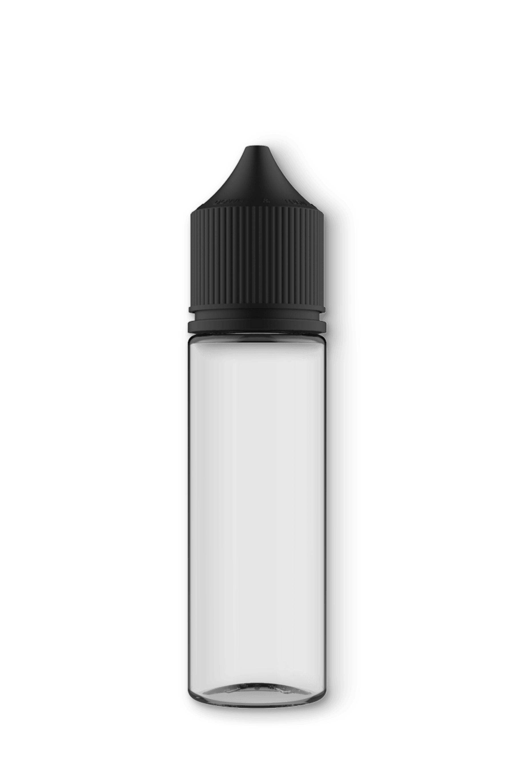 10ml-120ml Unicorn PET Vape Clear Bottles with Black CRC & Tamper Evident Cap
