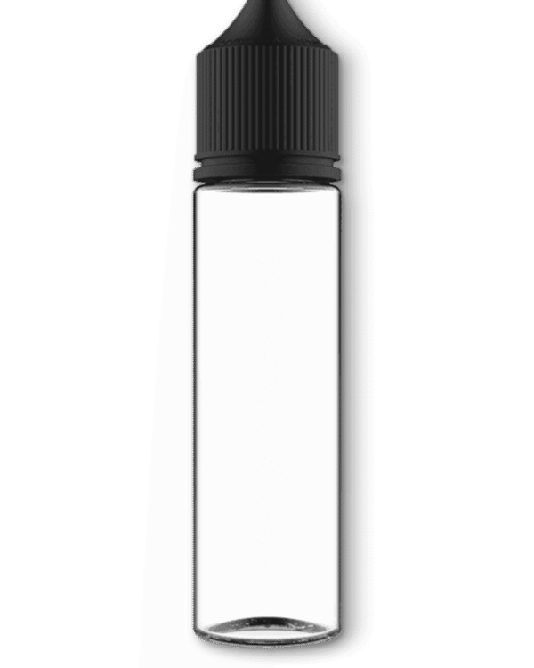 10ml-120ml Unicorn PET Vape Bouteilles transparentes avec CRC noir et bouchon inviolable