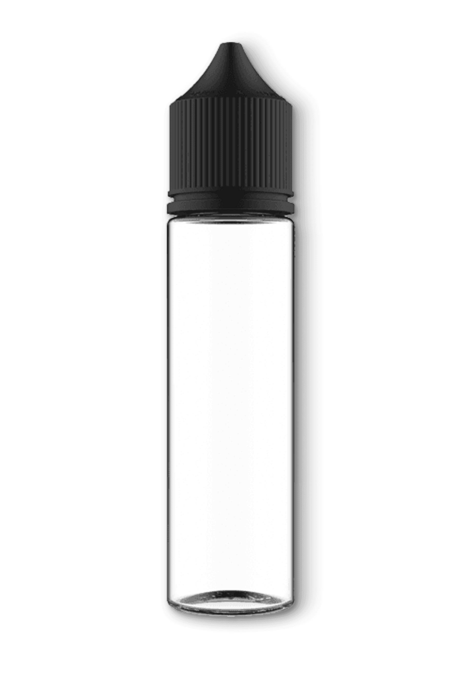 10ml-120ml Unicorn PET Vape Clear Bottles with Black CRC & Tamper Evident Cap