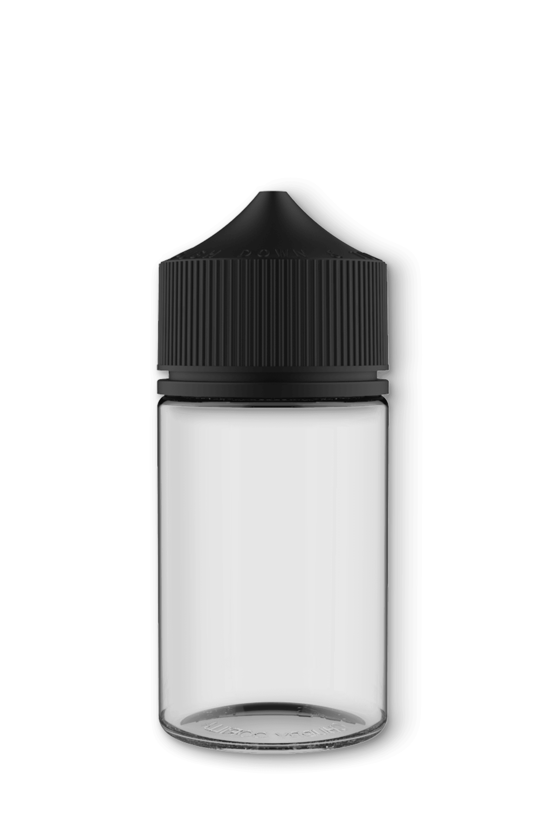 10ml-120ml Unicorn PET Vape Clear Bottles with Black CRC & Tamper Evident Cap