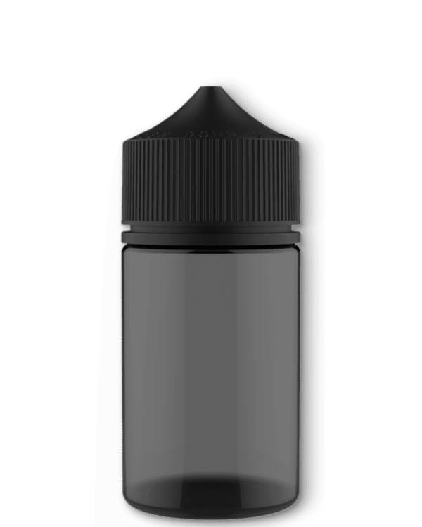 10ml-120ml Unicorn PET Vape Clear Bottles with Black CRC & Tamper Evident Cap