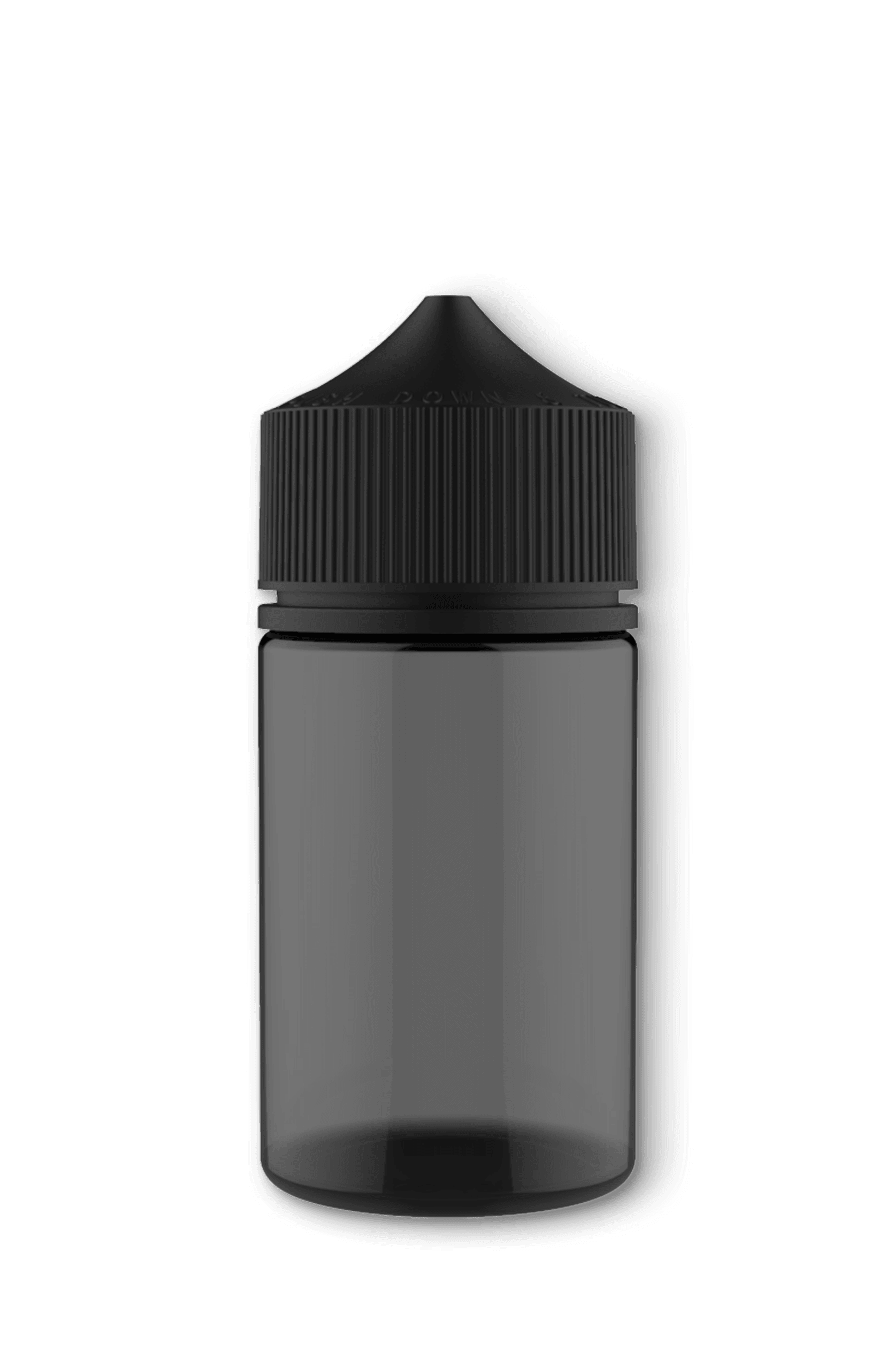 10ml-120ml Unicorn PET Vape Black Bottles with Black CRC & Tamper Evident Cap