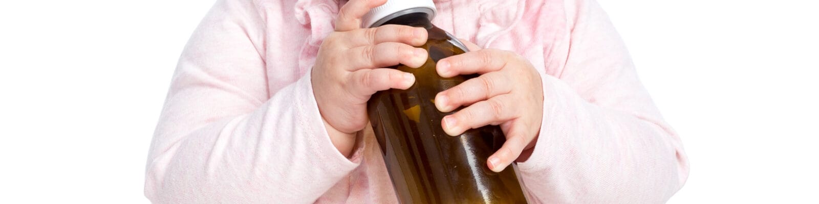 Origin Child Resistant Bottle Held By Infant Image