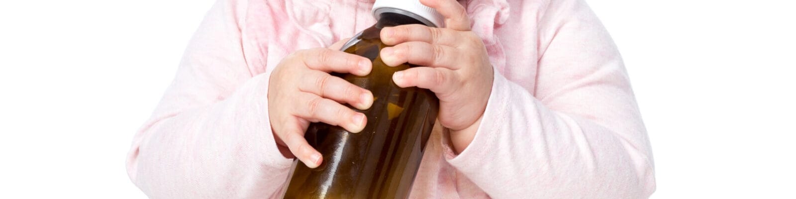 Origin Child Resistant Bottle Held By Infant Image