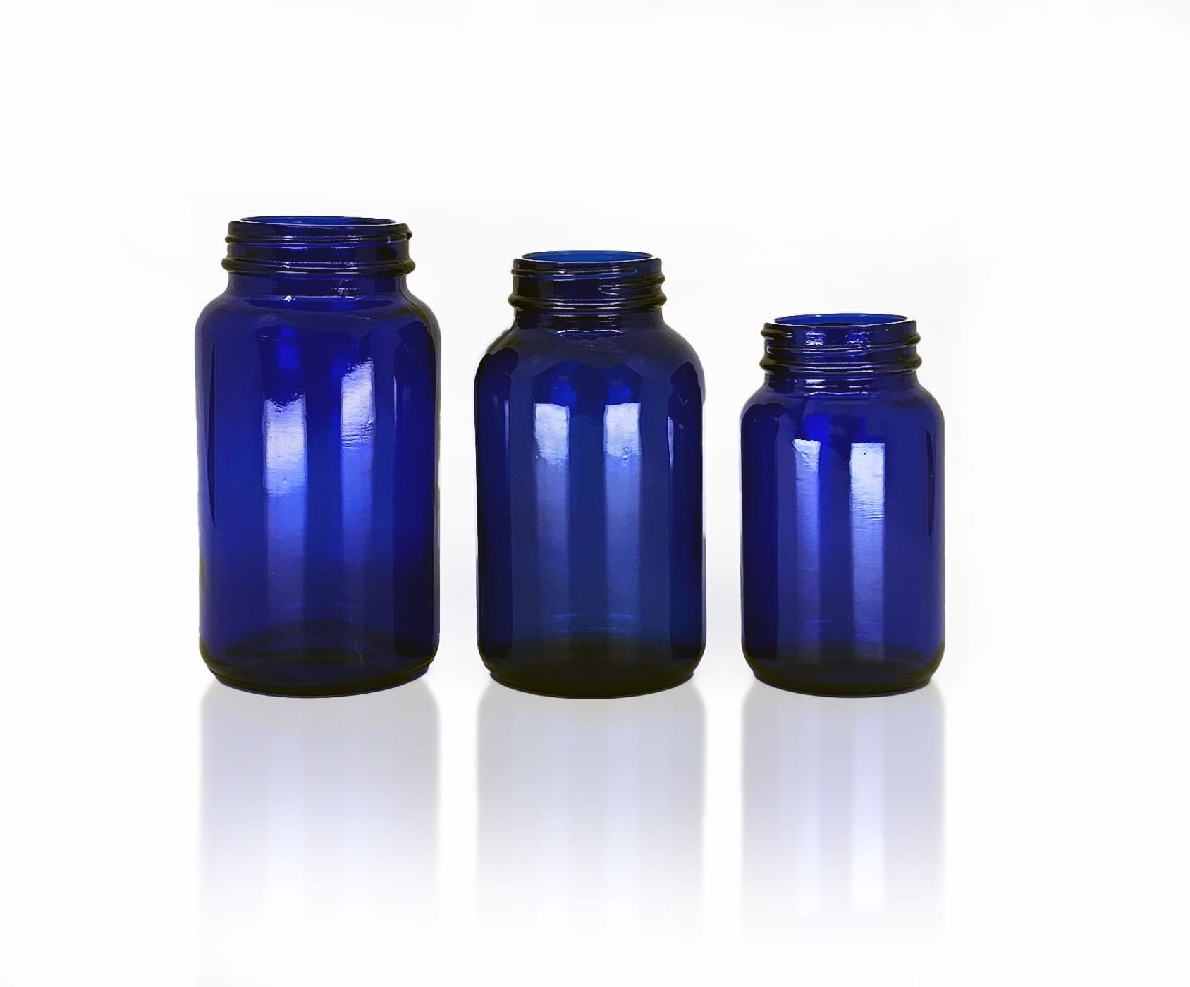 150ml-500ml Blue and Green Pharma Jars